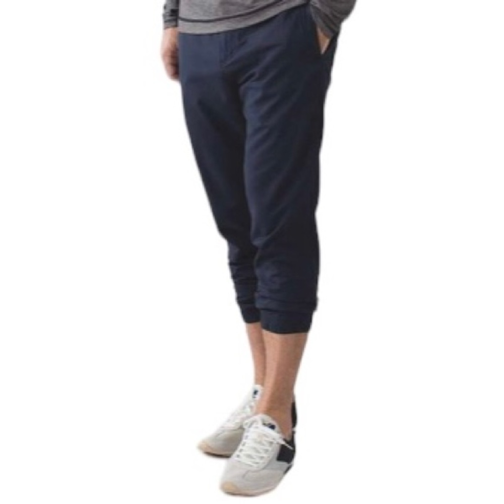38 Lululemon What The Cuff Pant Inkwell Chino Water Repellent Joggers Pants Blue